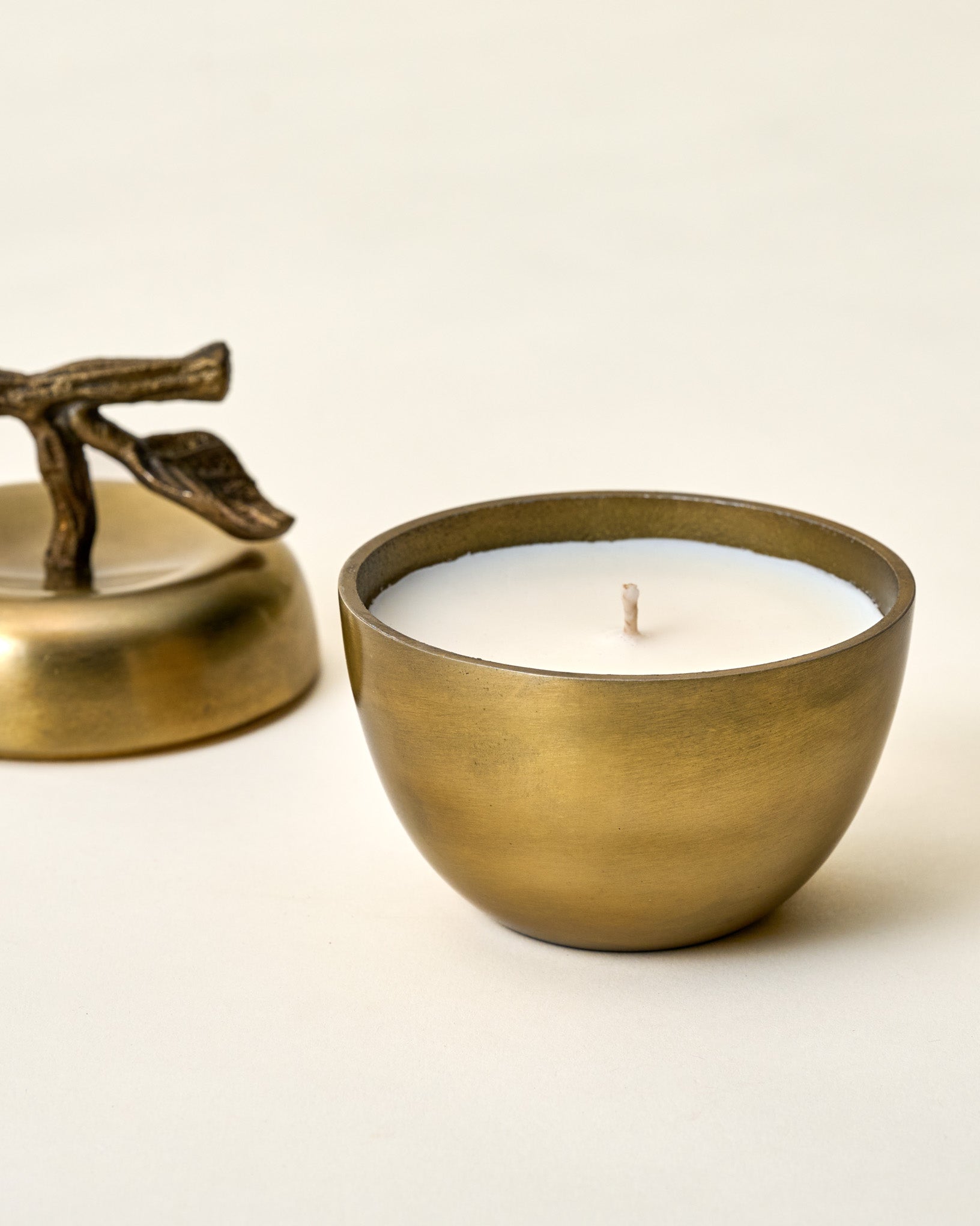 Antique Brass Apple Candle - Image 5
