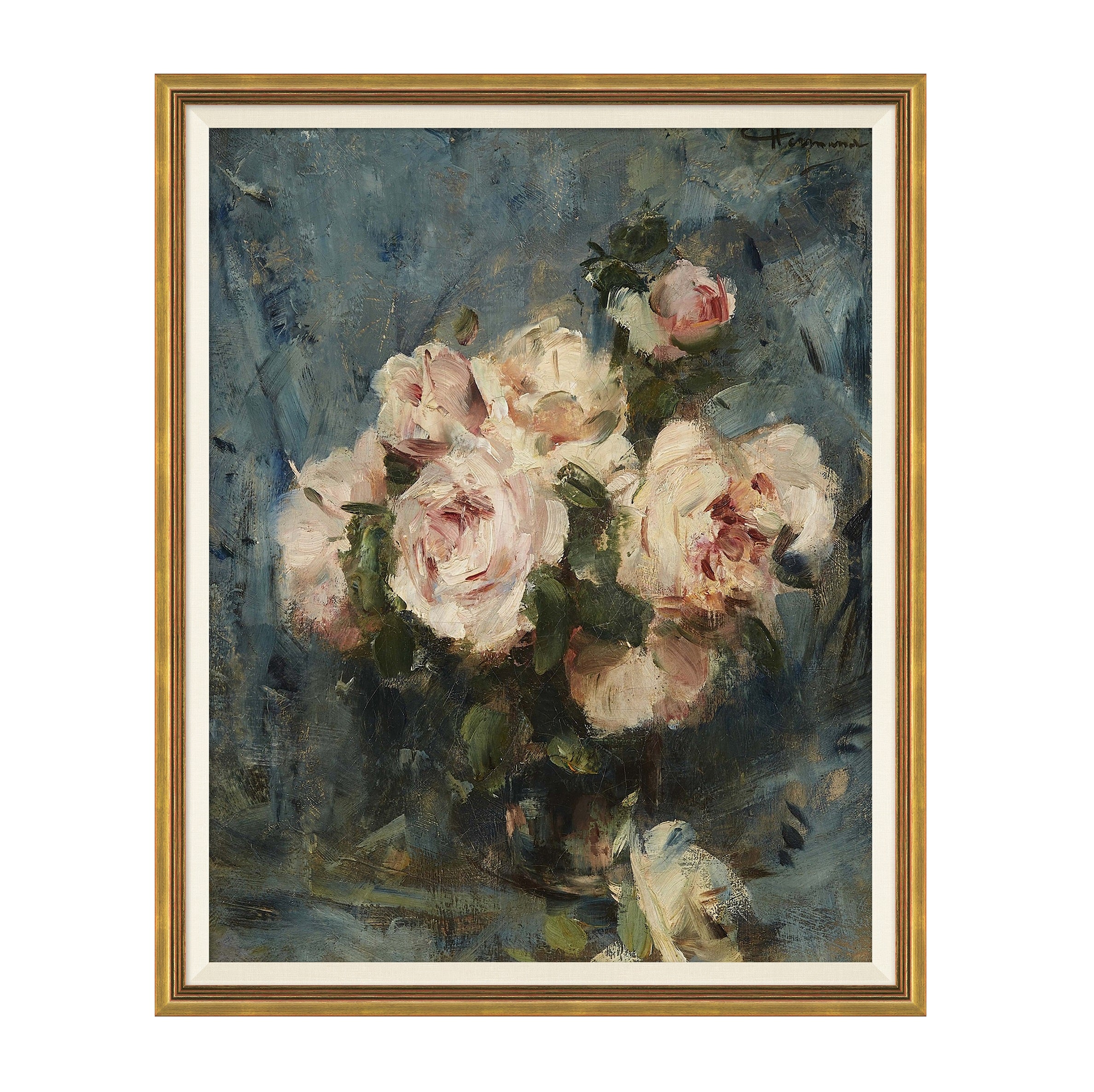 Still Life with Roses in a Glass Vase - Image 2