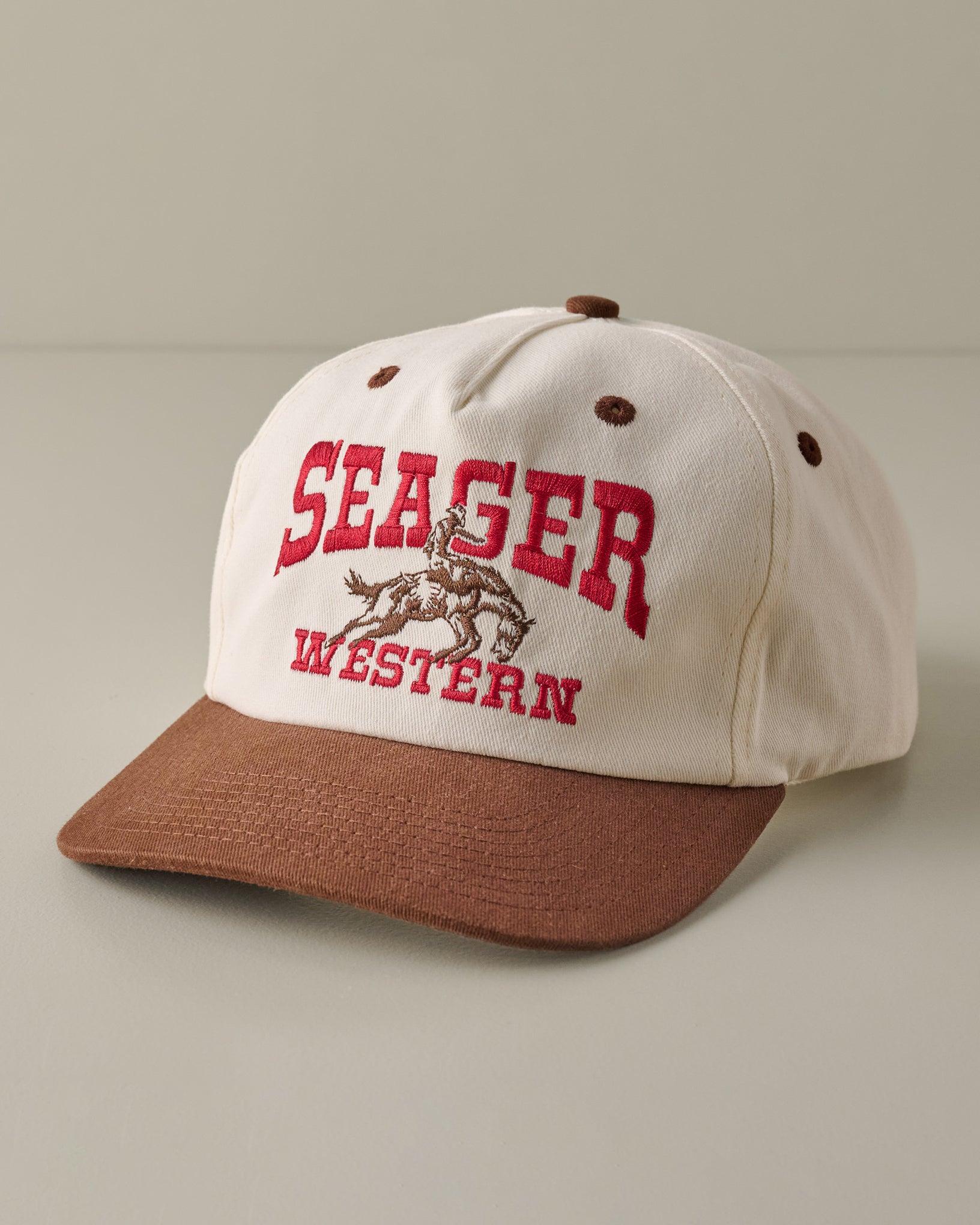 Rodeo Snapback Cream and Brown Hat