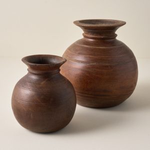 Theo Aged Wood Vase