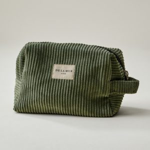 Zip Top Green Square Toiletry Bag