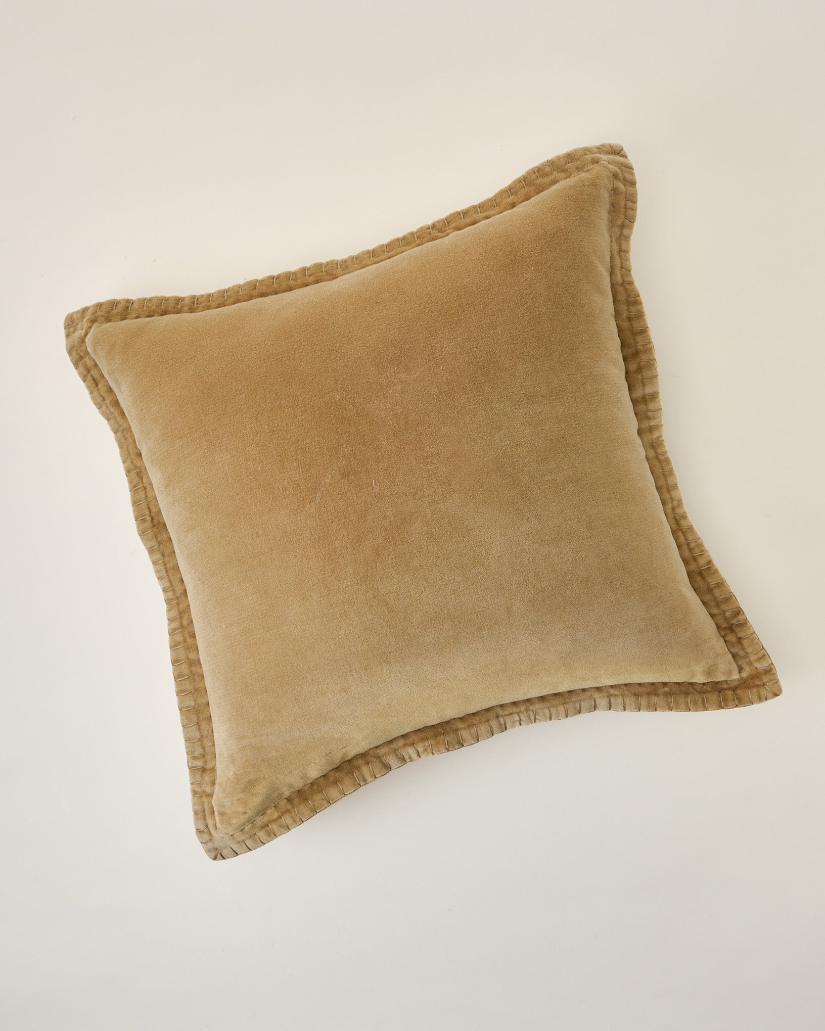 Townes Wheat Velvet Pillow - Image 2