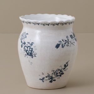 Heirloom Garden Navy Floral Vase