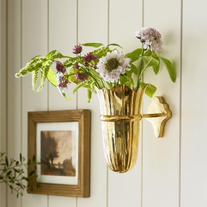 Theresa Wall Mounted Solid Brass Vase