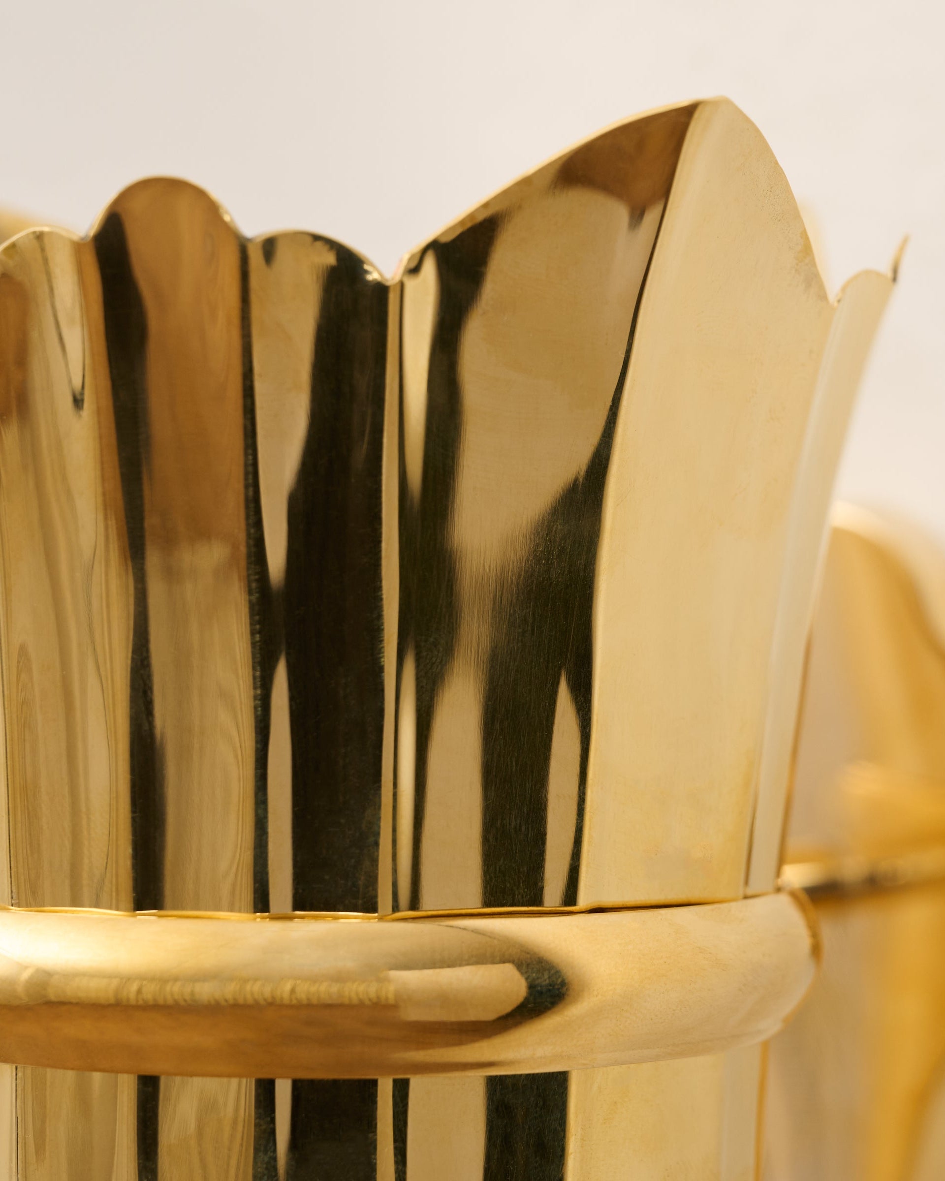 Theresa Wall Mounted Solid Brass Vase - Image 3