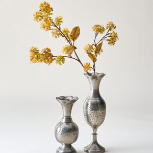 Gwendolyn Pewter Etched Bud Vase