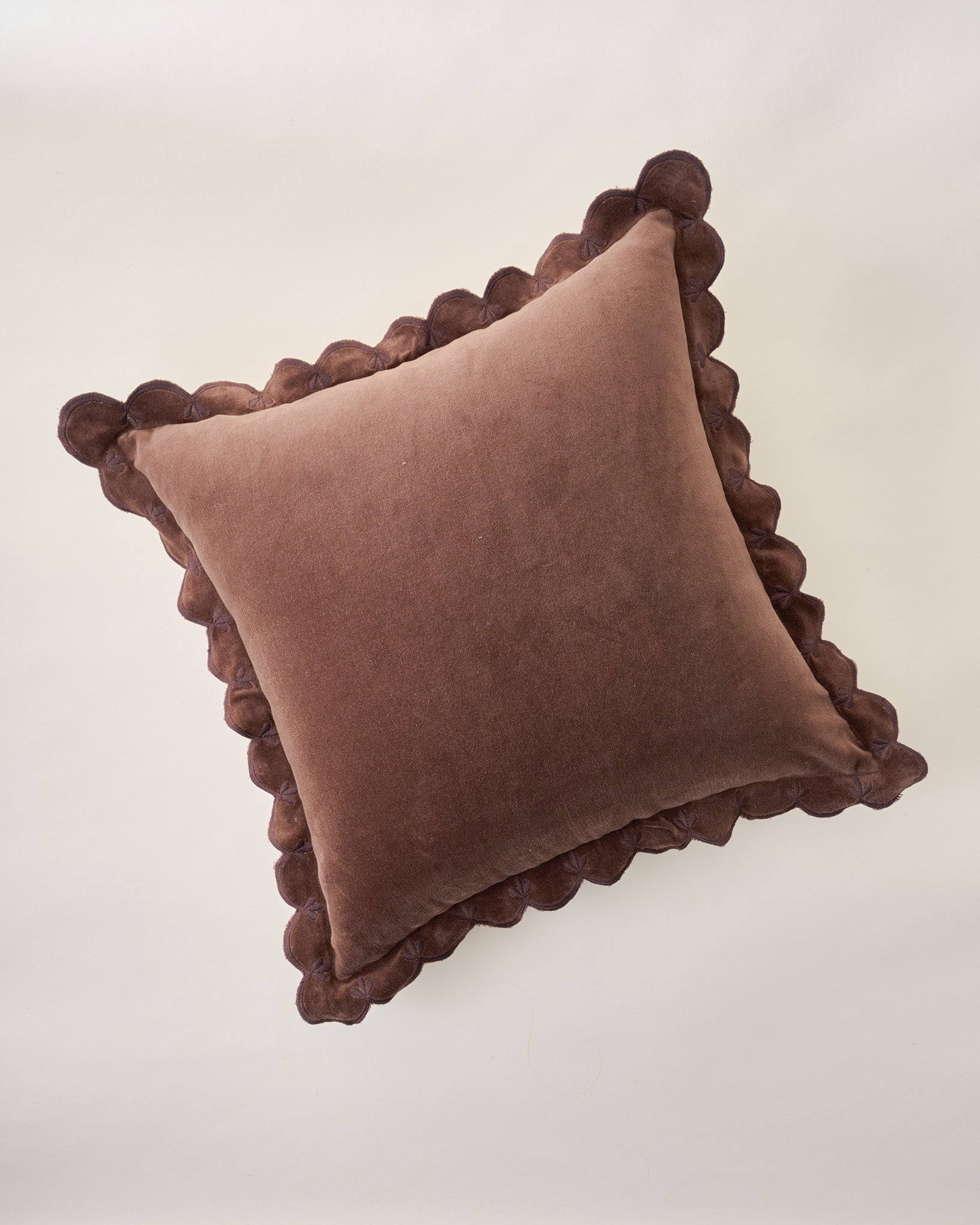 Velvet Scallop Edge Pillow - Image 2