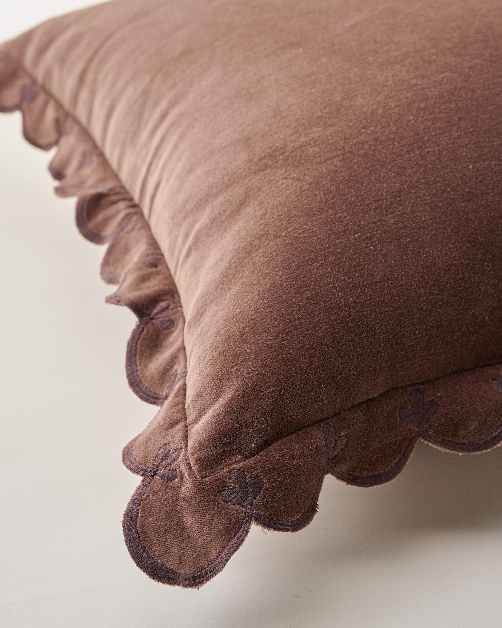 Velvet Scallop Edge Pillow - Image 5