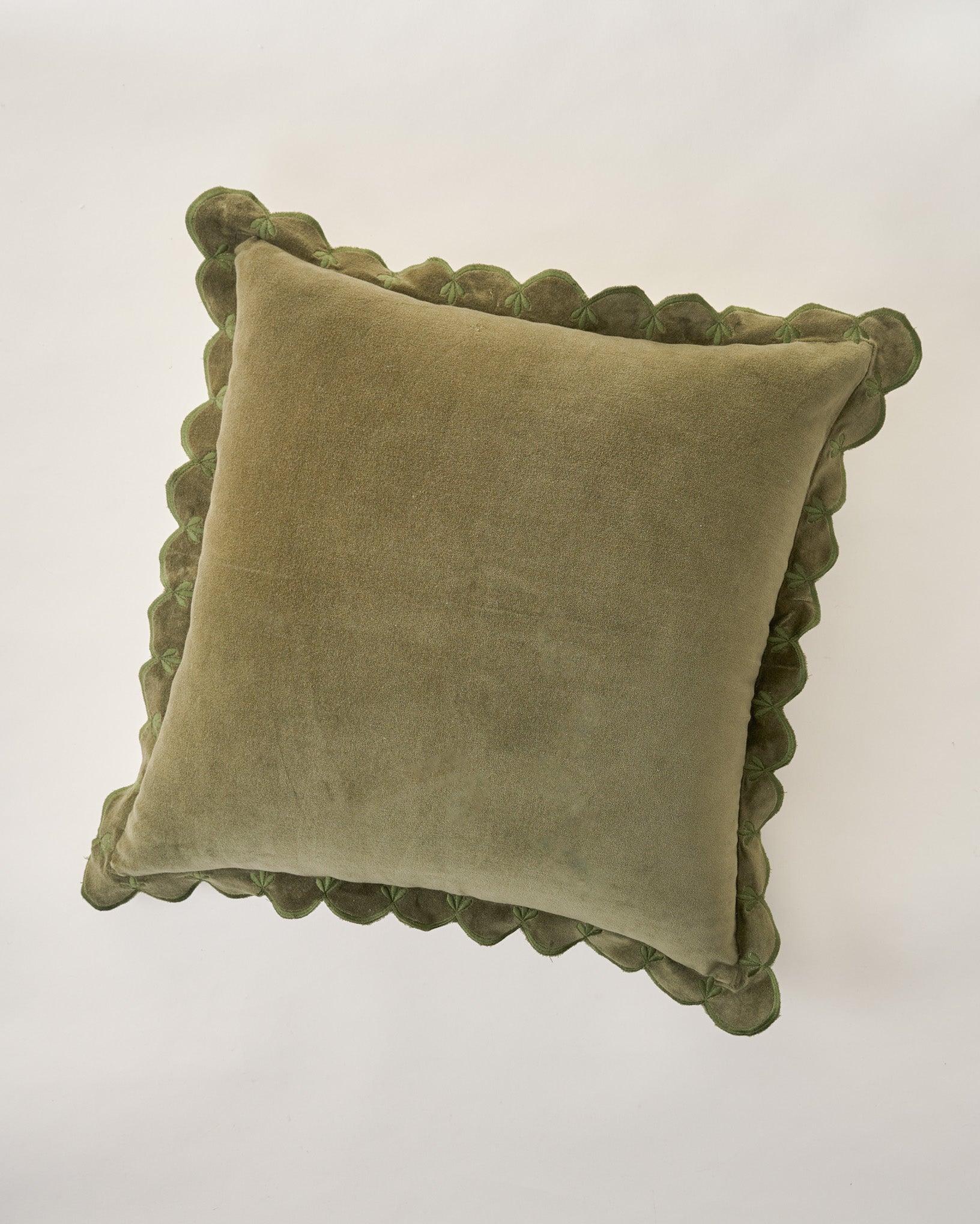 Velvet Scallop Edge Pillow - Image 3