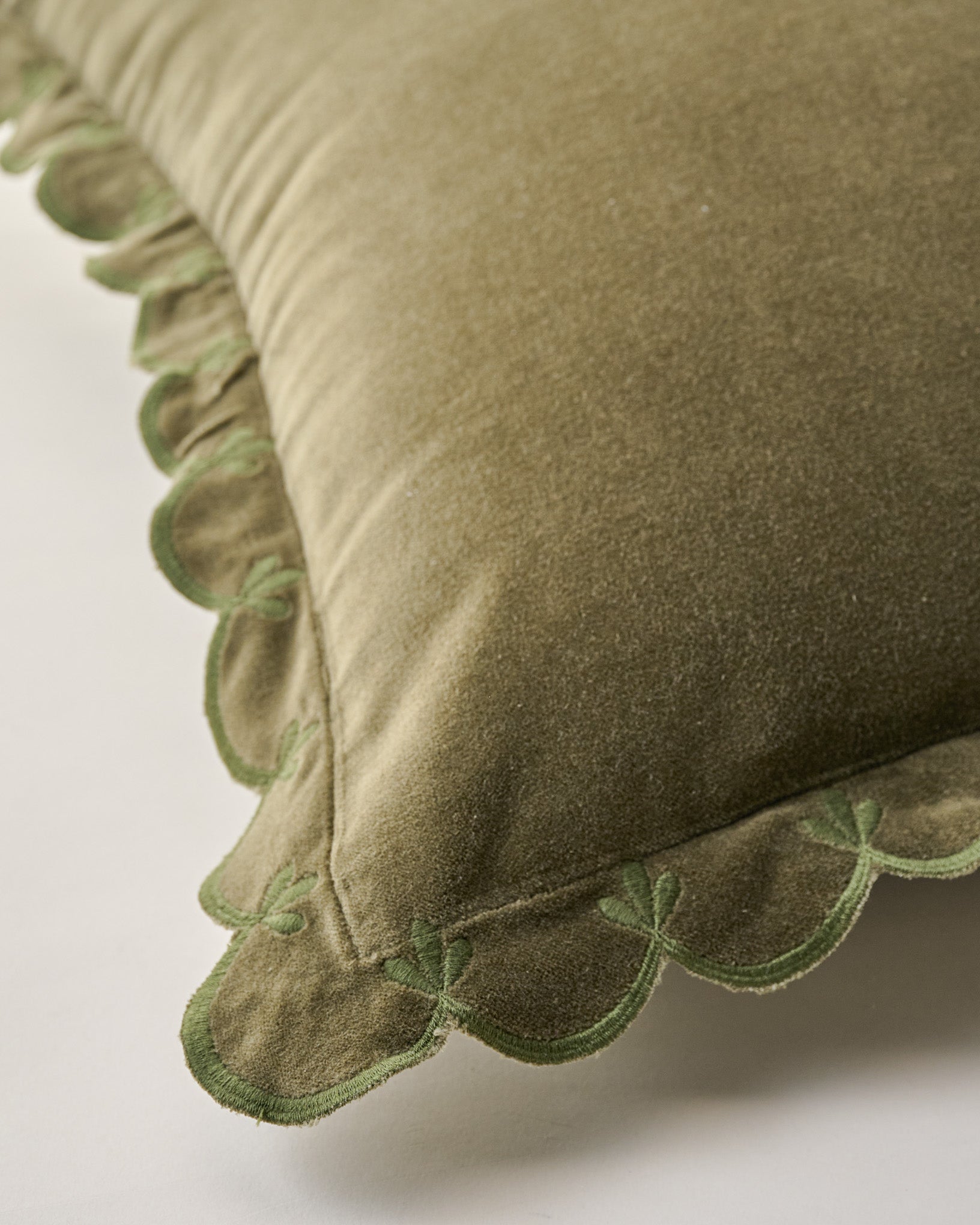 Velvet Scallop Edge Pillow - Image 6