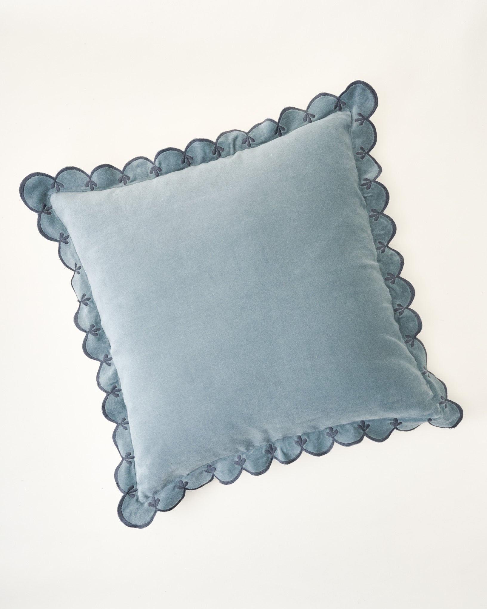 Velvet Scallop Edge Pillow - Image 4