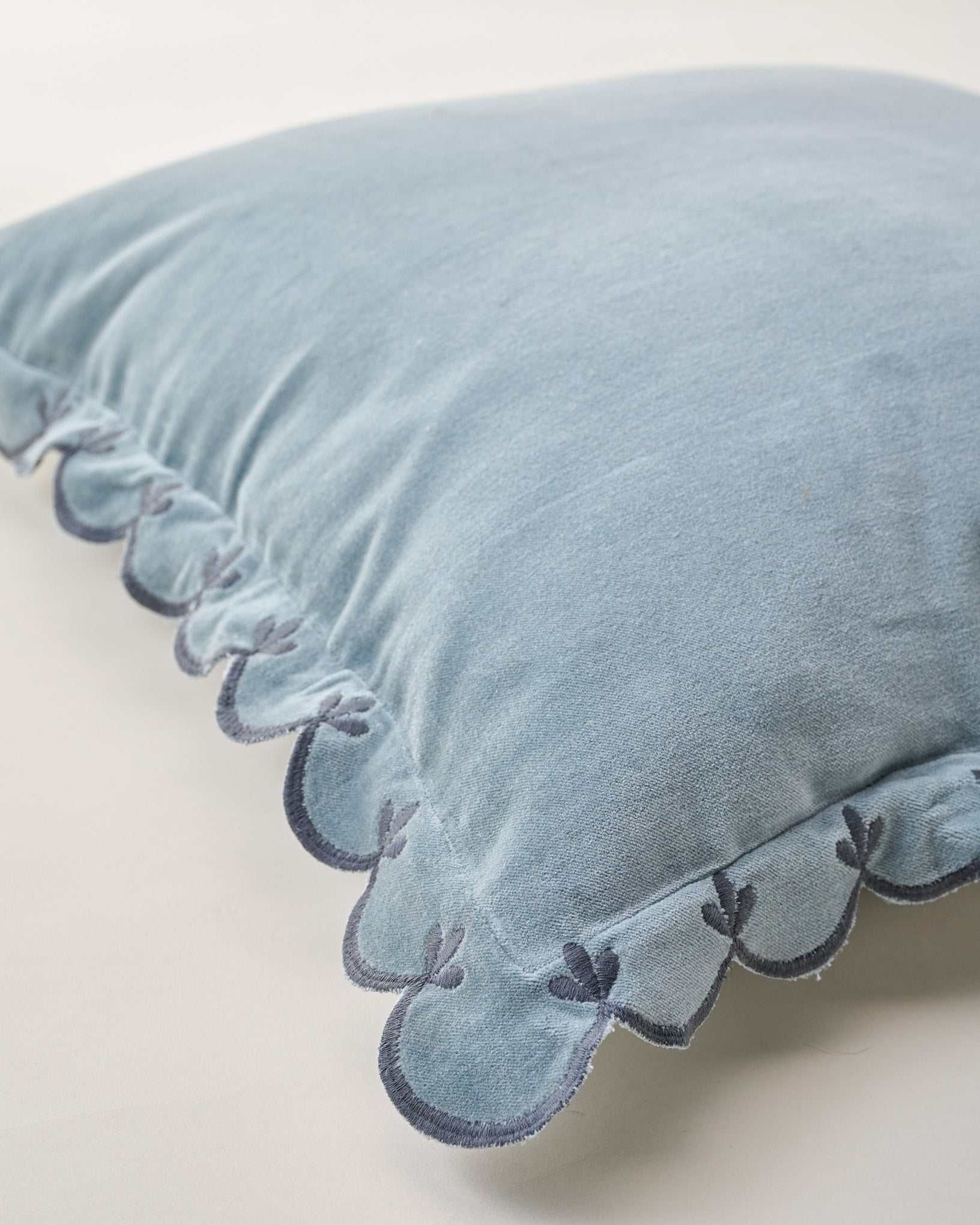 Velvet Scallop Edge Pillow - Image 7