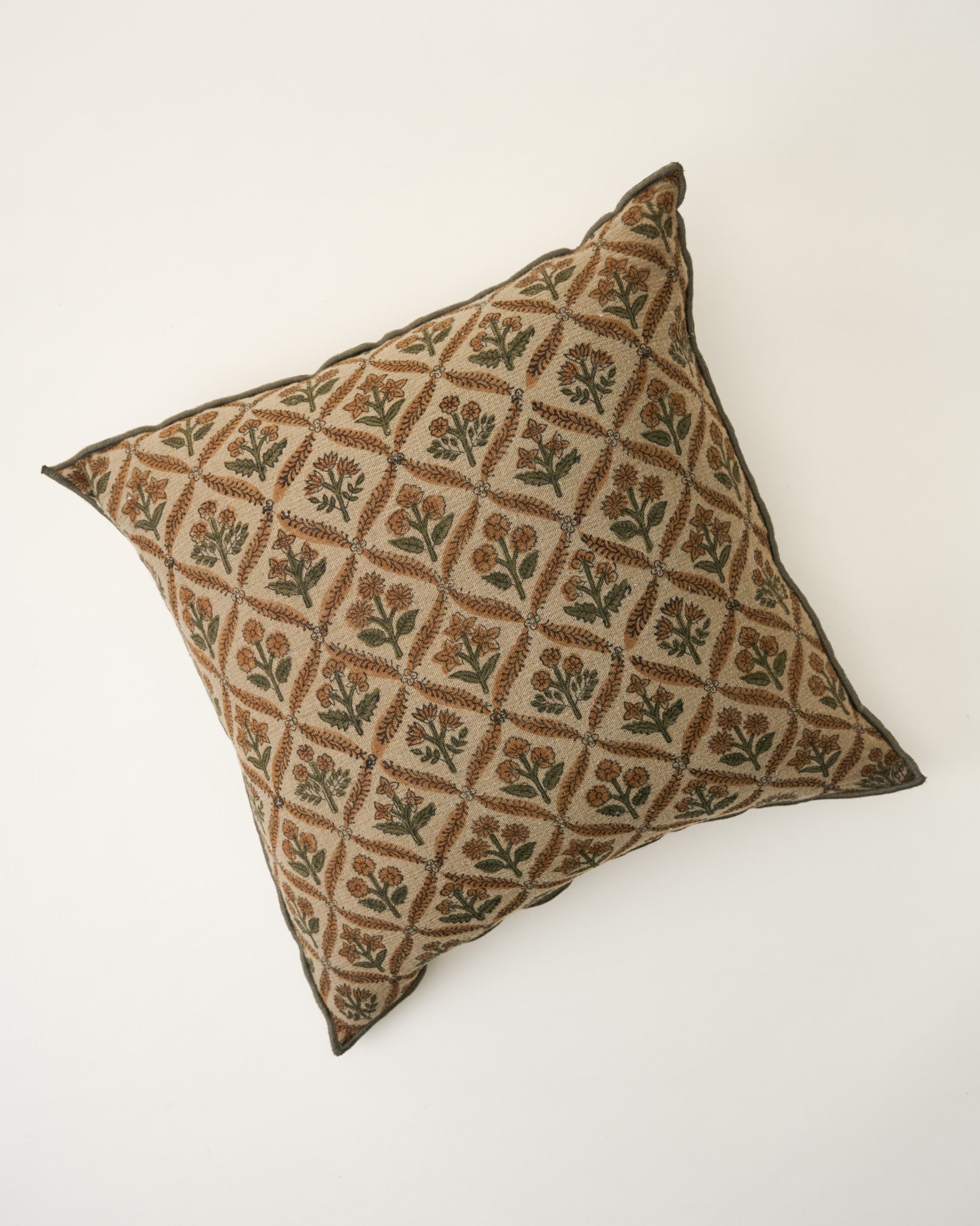 Marigold Block Print Pillow - Image 2