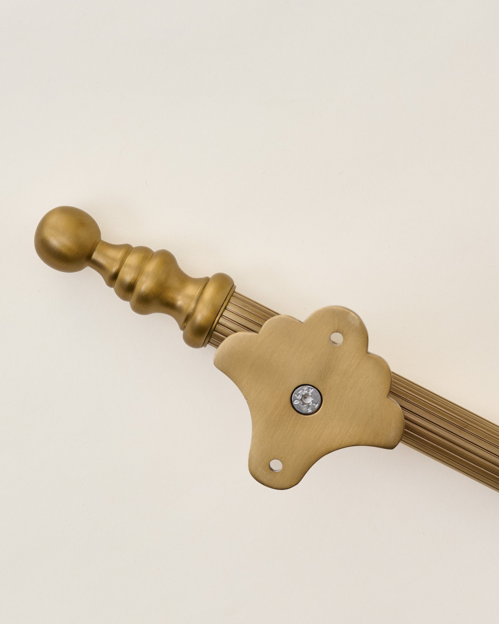 Solid Brass Fluted Rail with Hooks - Image 4
