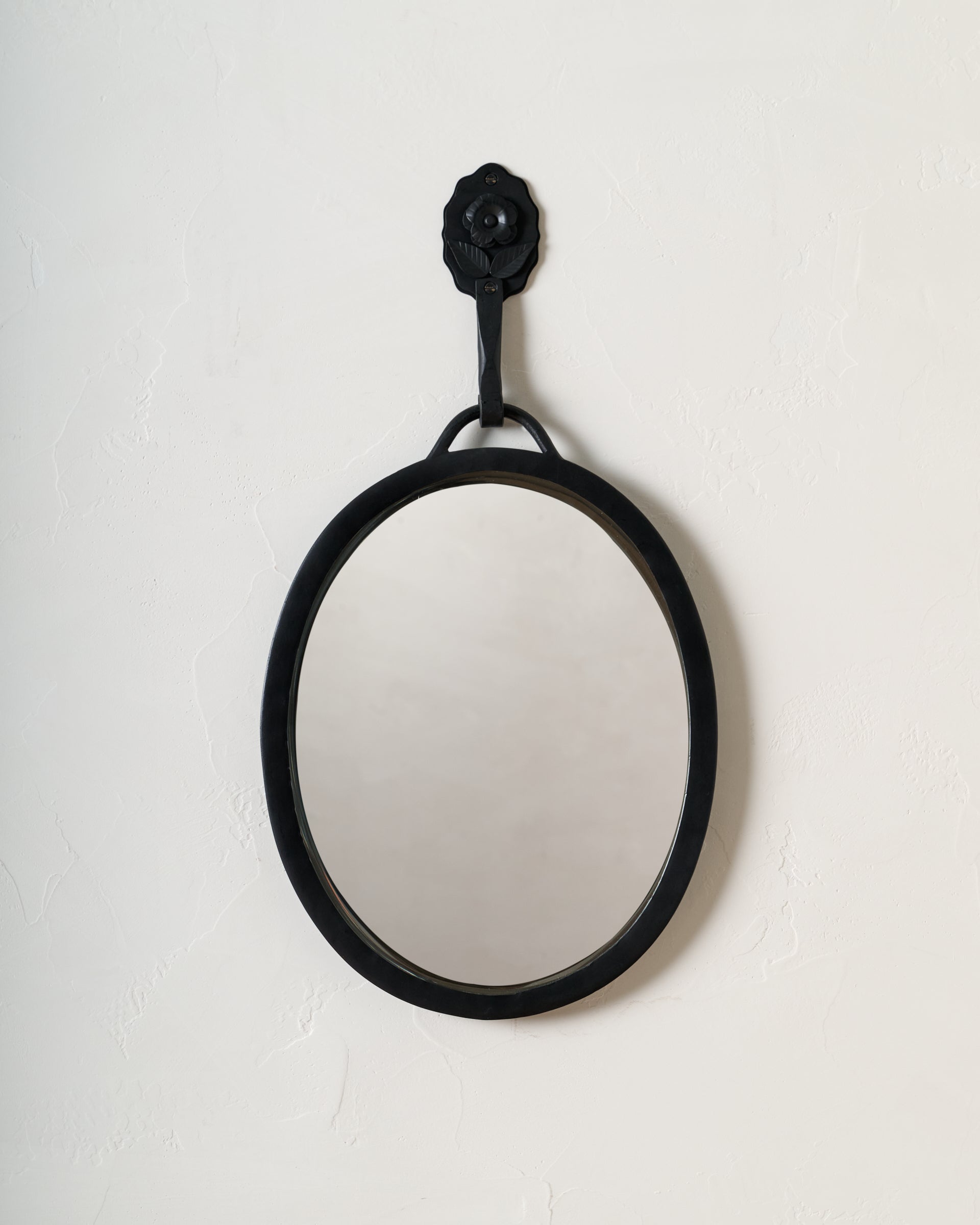 Forged Iron Floral Accent Mirror - Image 2