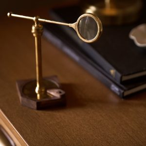 Solid Brass Magnifying Glass on Stand