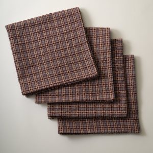 Brunette Dobby Plaid Napkin Set of 4