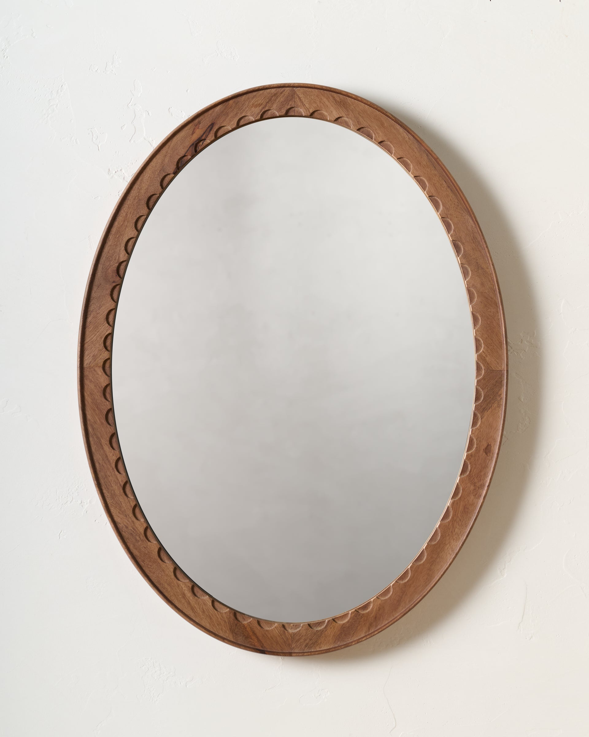 Annabeth Wood Scallop Mirror - Image 2