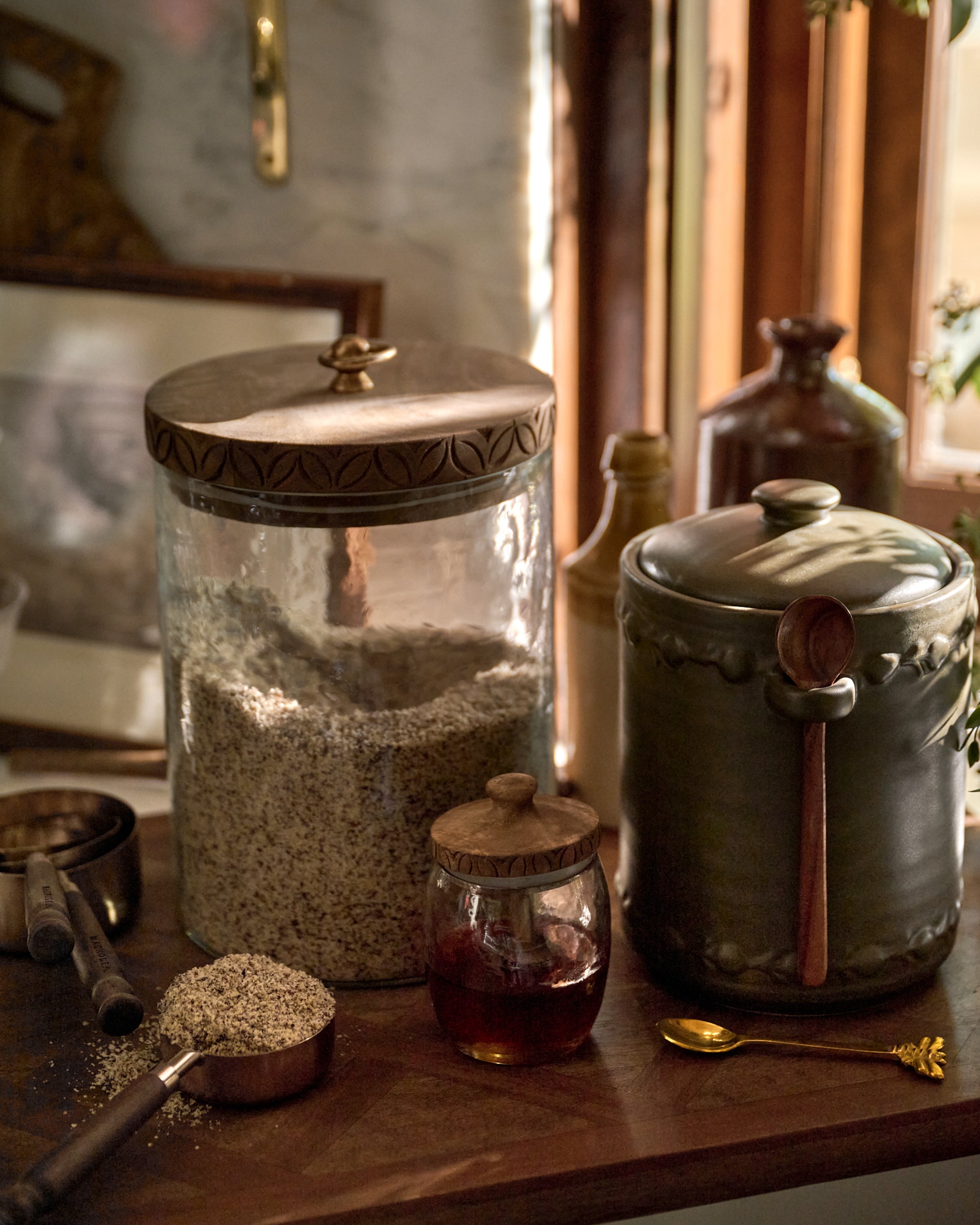 Beckett Carved Wood Canister - Image 2