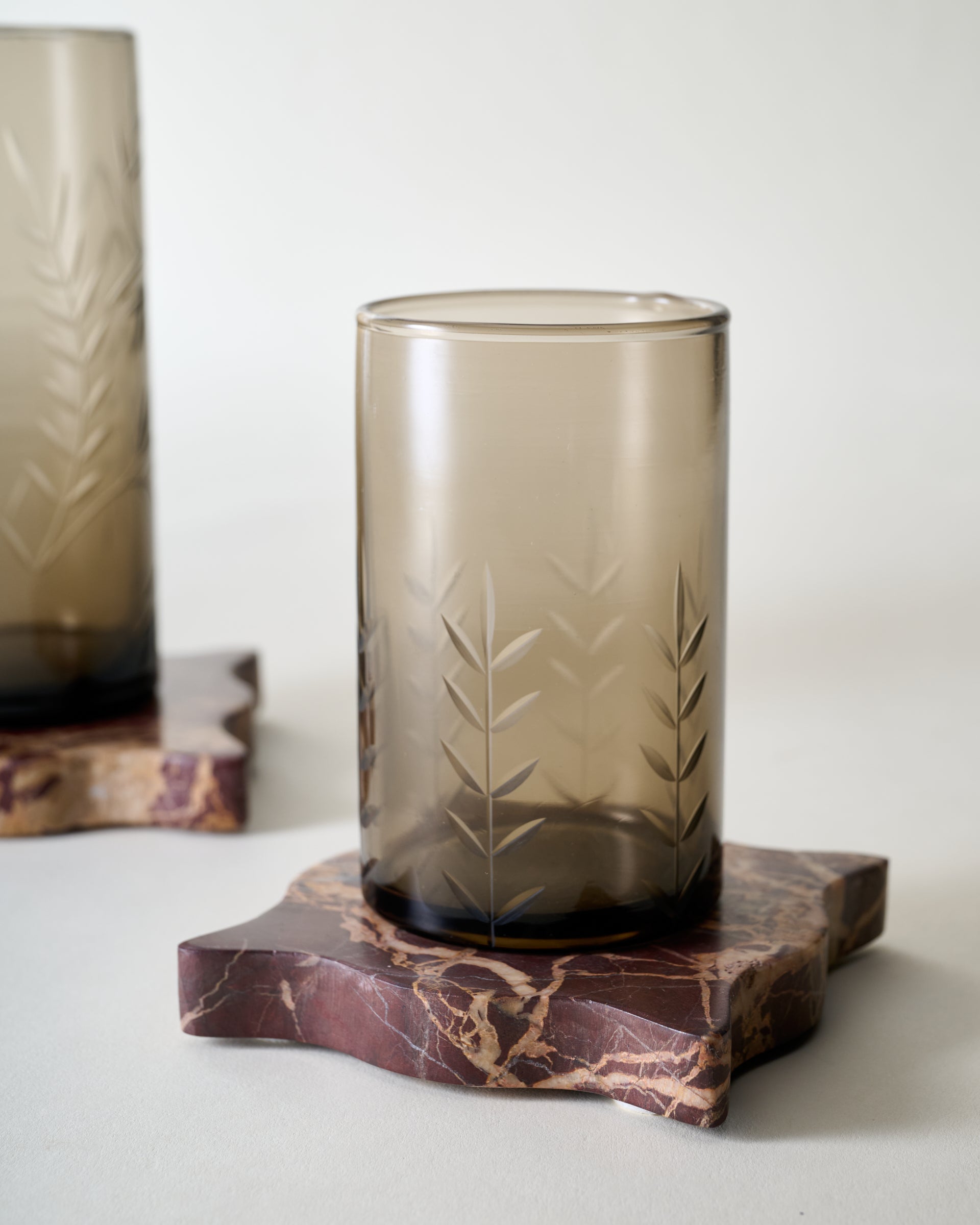 Wavy Scallop Marble Coaster Set of 4 - Image 3