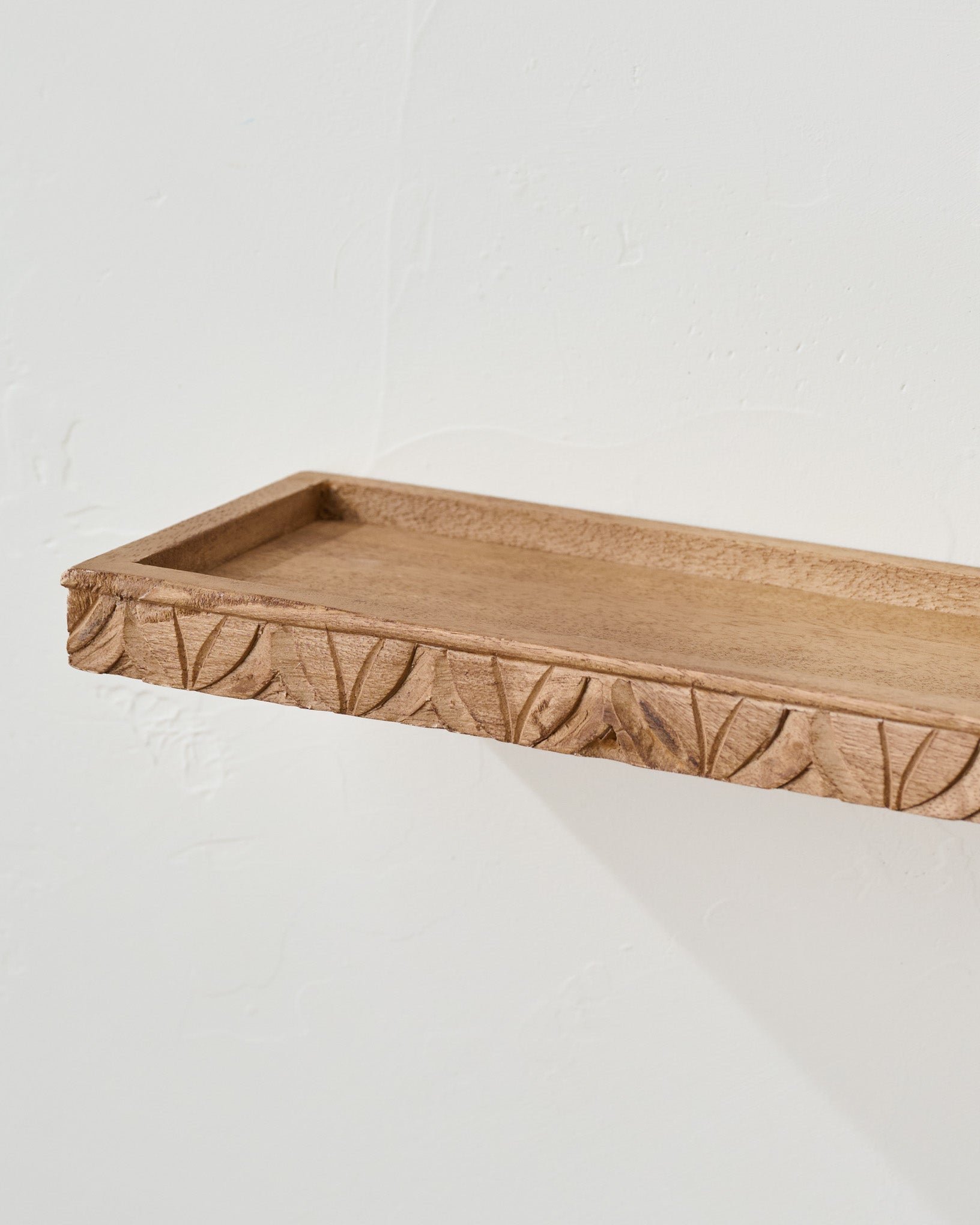 Beckett Carved Wood Shelf - Image 5