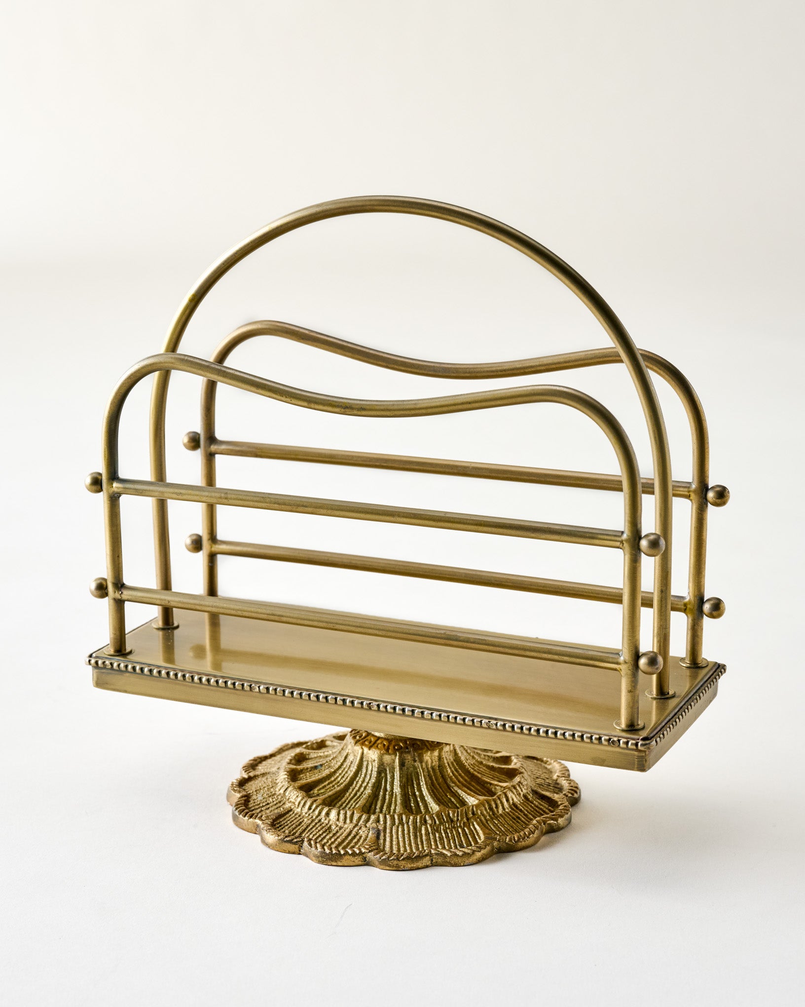 Antique Inspired Brass Mail Holder - Image 3