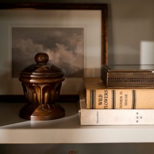 Carved Wood Finial Canister