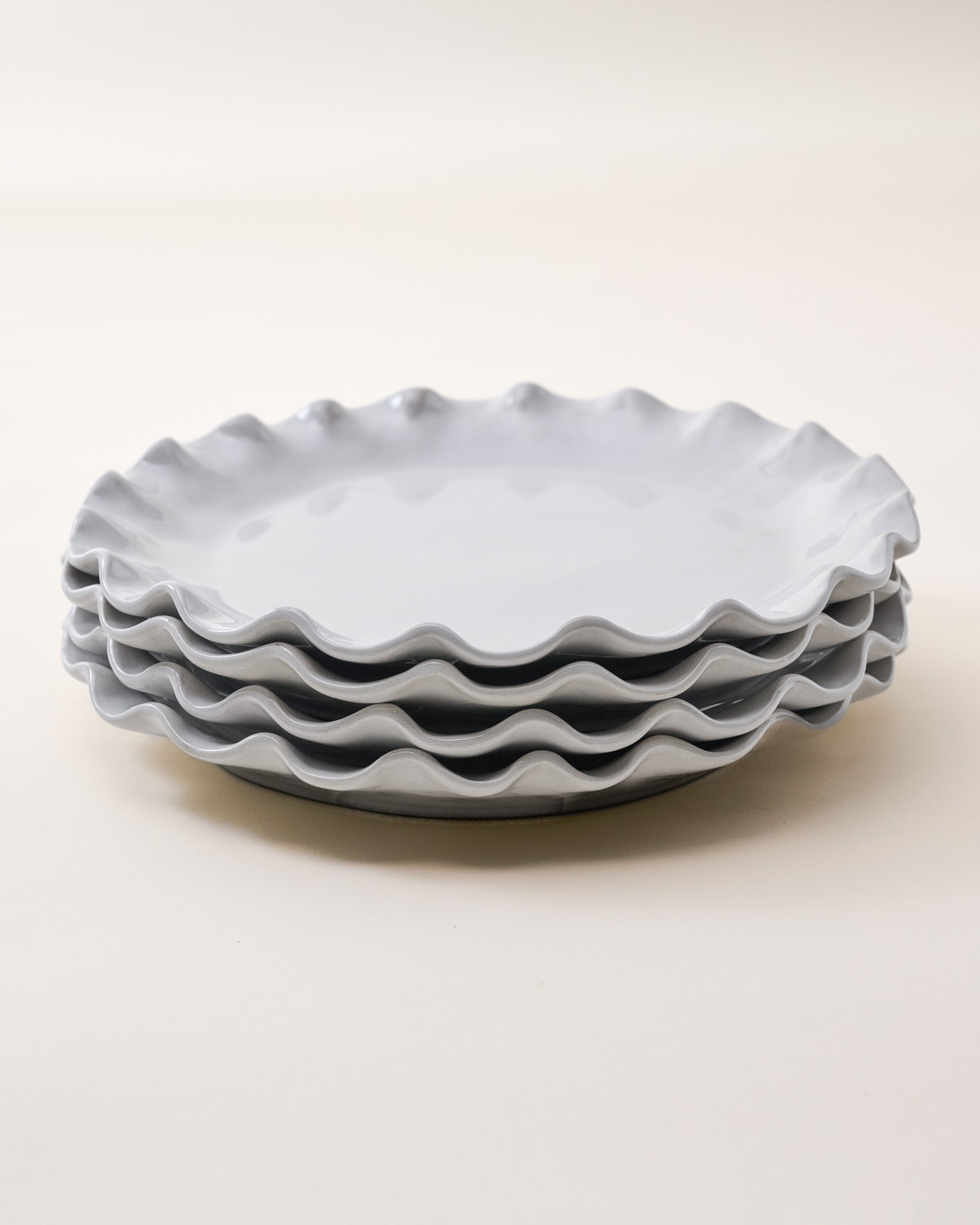 Cream Organic Ruffle Edge Plate - Image 6