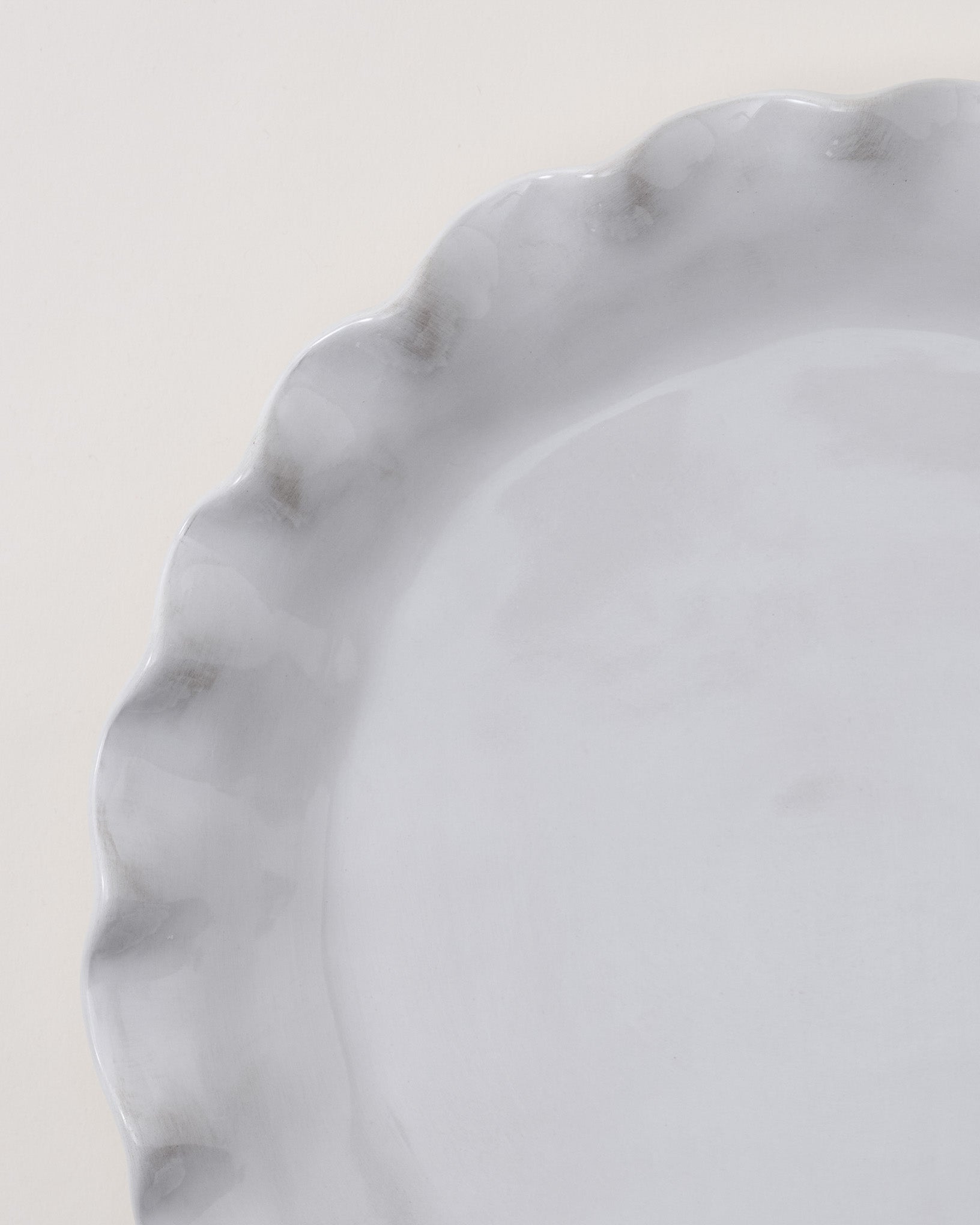 Cream Organic Ruffle Edge Plate - Image 5