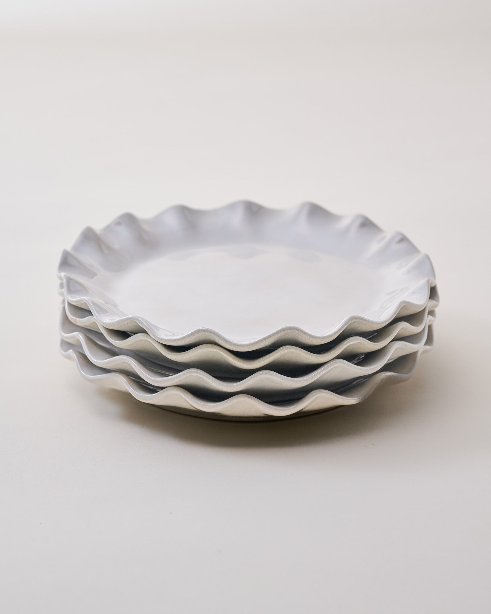 Cream Organic Ruffle Edge Plate - Image 7