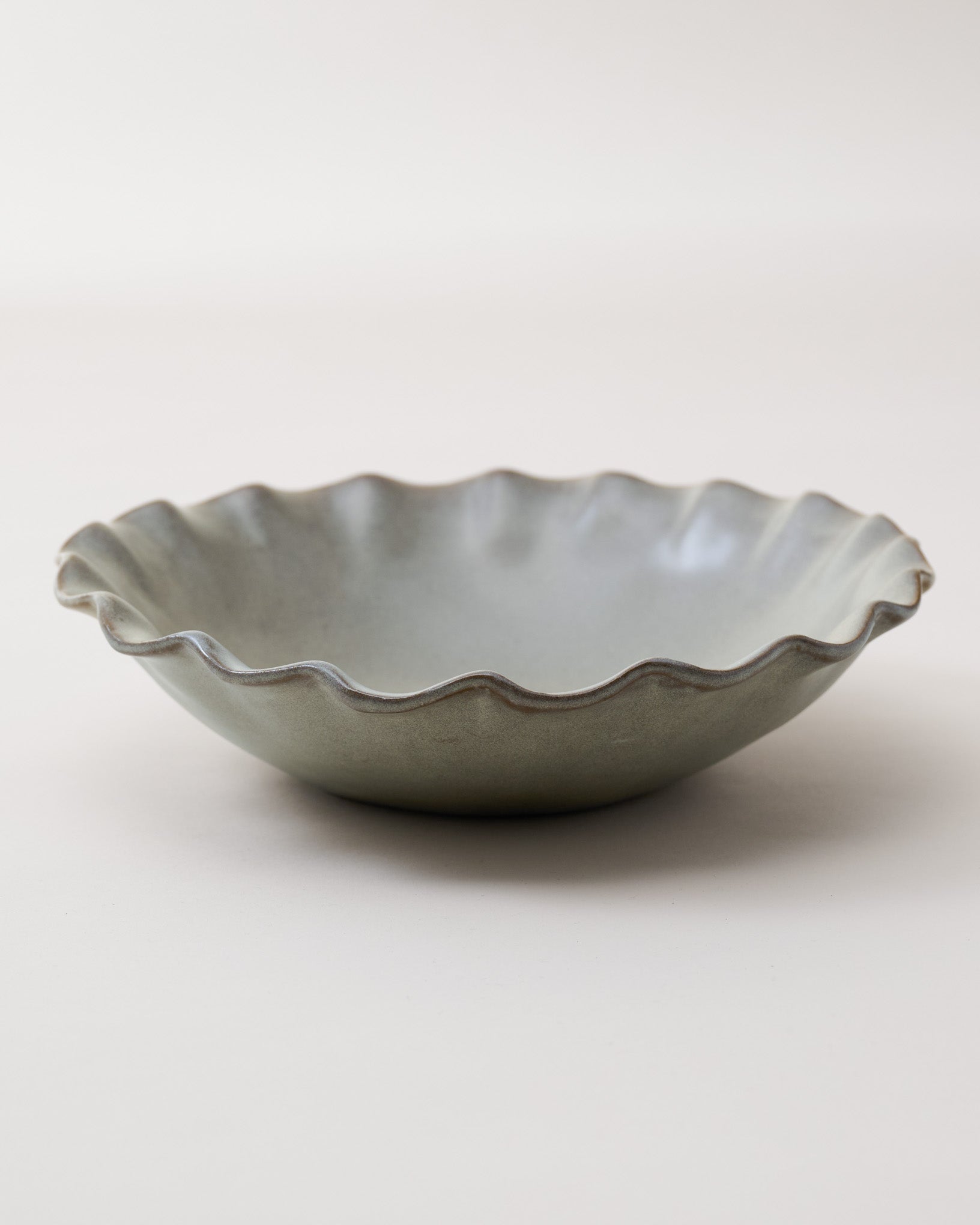 Green Organic Ruffle Edge Cereal Bowl - Image 2