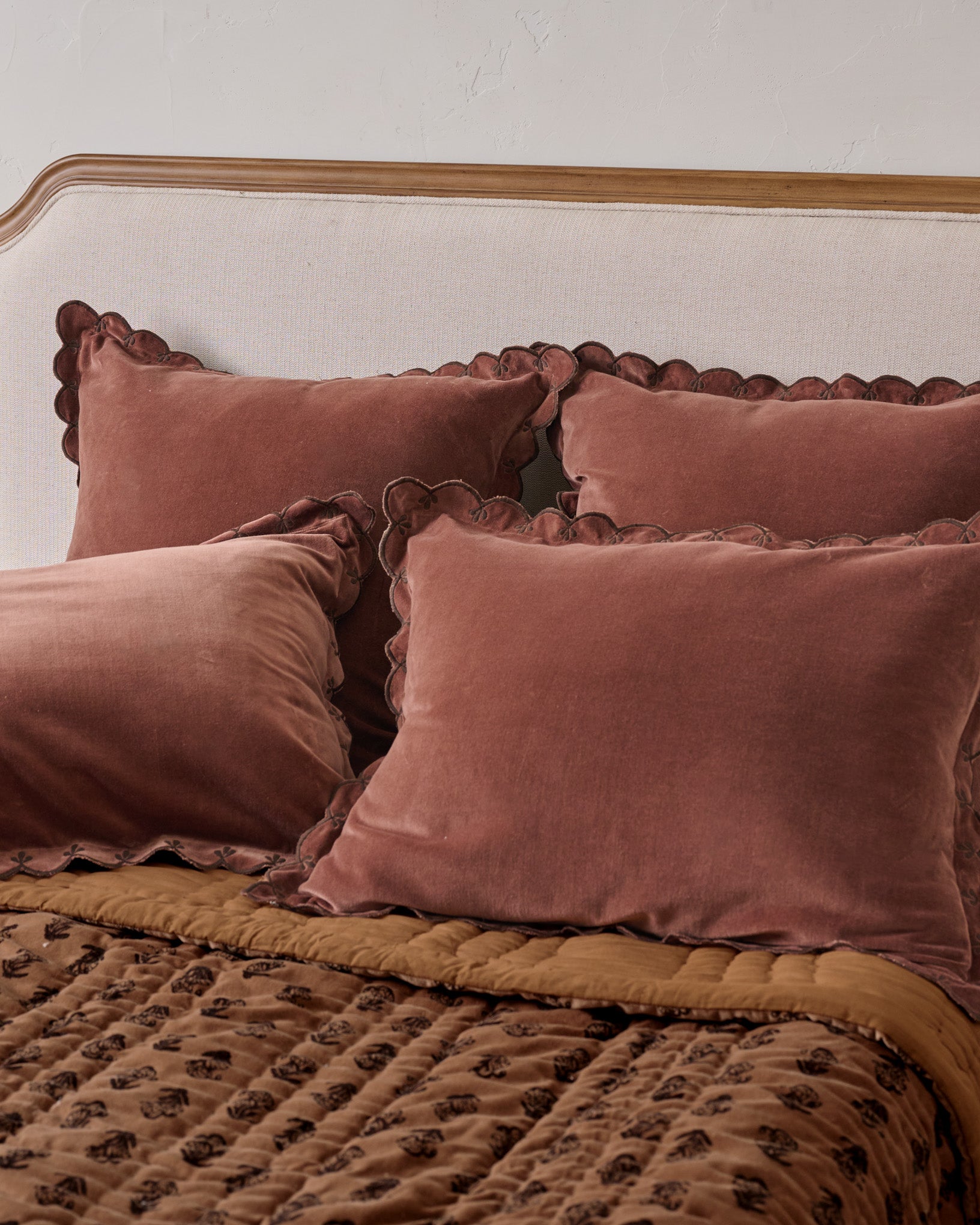 Aster Block Print Velvet Quilt - Image 3