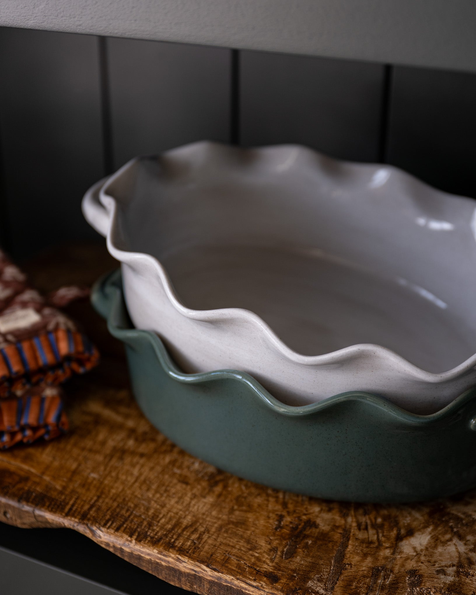 Blue Oval Scalloped Baker - Image 5