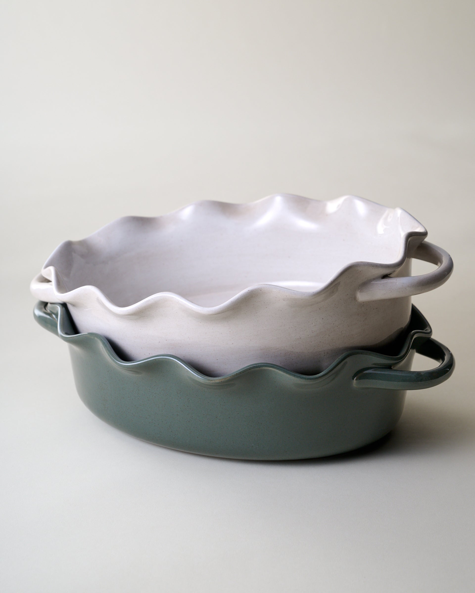 Blue Oval Scalloped Baker - Image 7