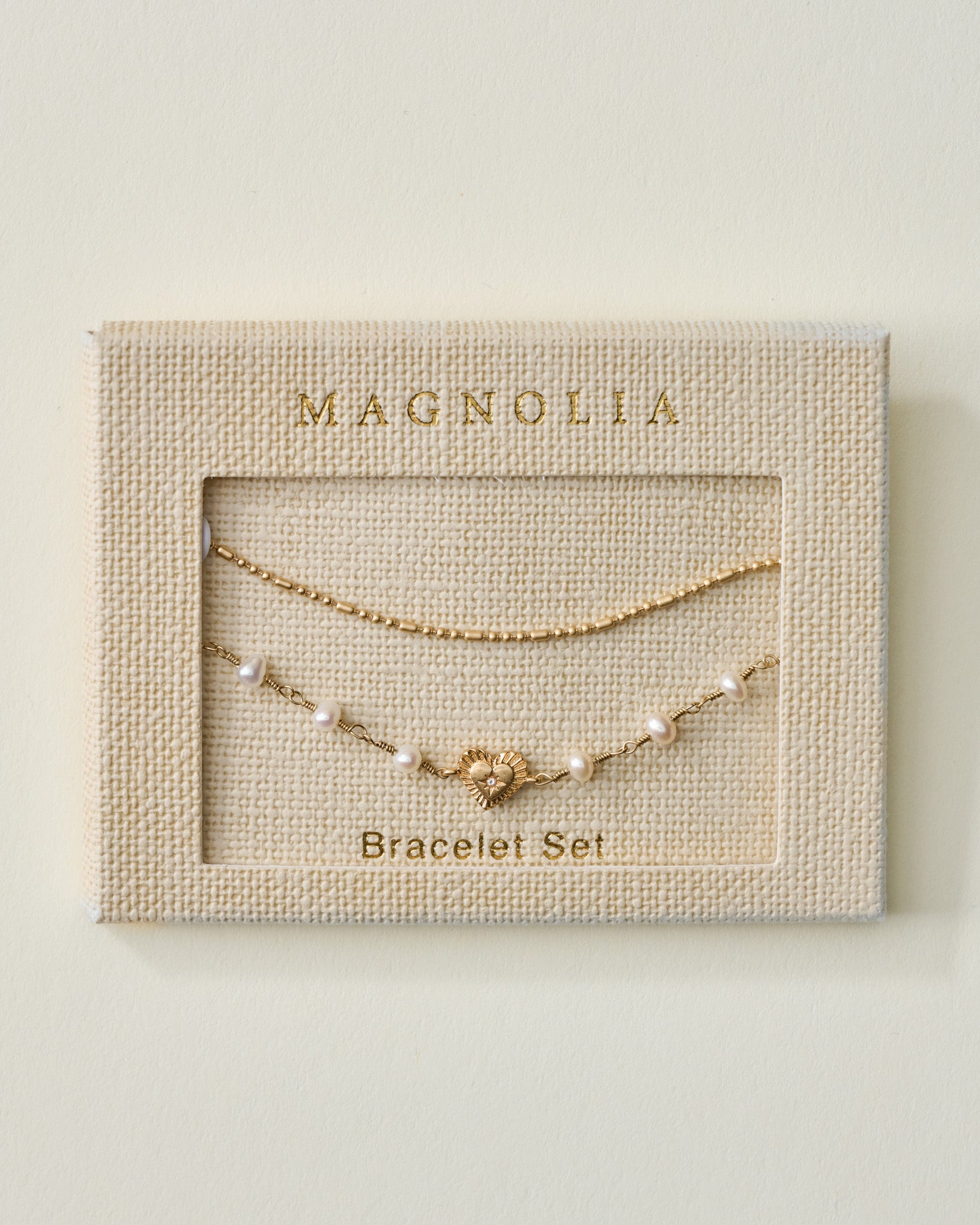 Magnolia Pearl Heart Bracelet Set - Image 2
