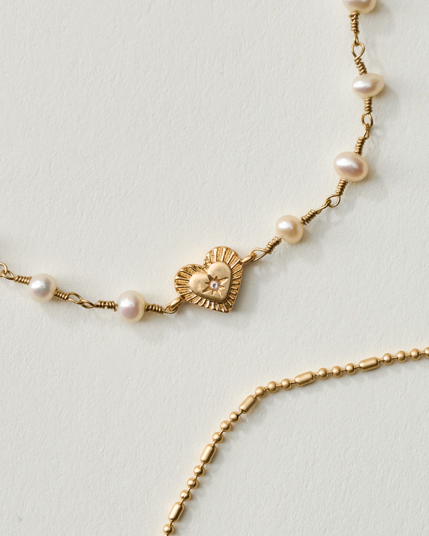 Magnolia Pearl Heart Bracelet Set - Image 3