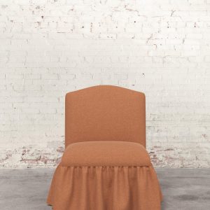 Poppy Ruffle Armless Accent Chair