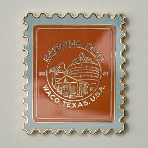 Magnolia Stamp Enamel Magnet