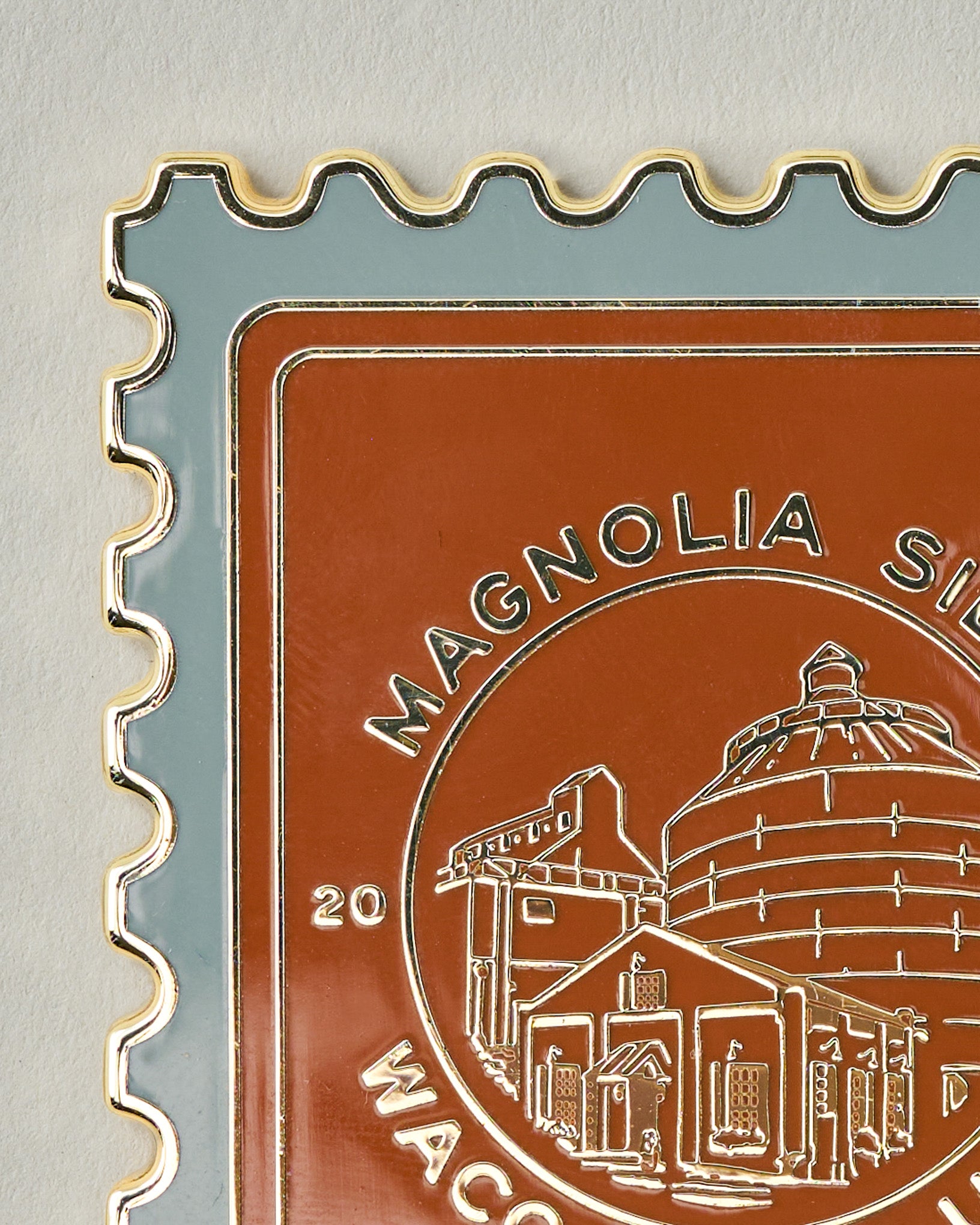 Magnolia Stamp Enamel Magnet - Image 2
