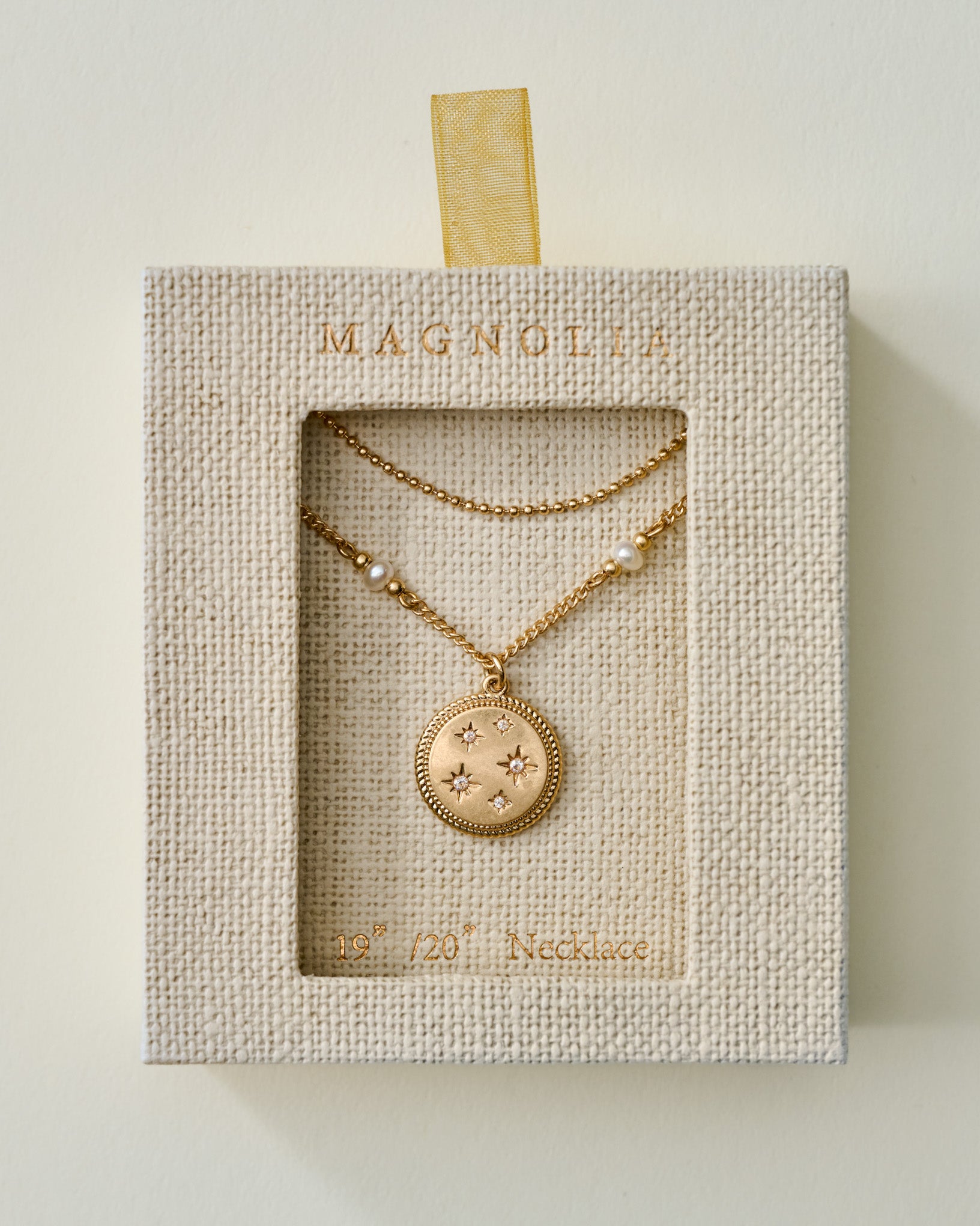 Magnolia Starburst Pearl Pendant Necklace Set - Image 2