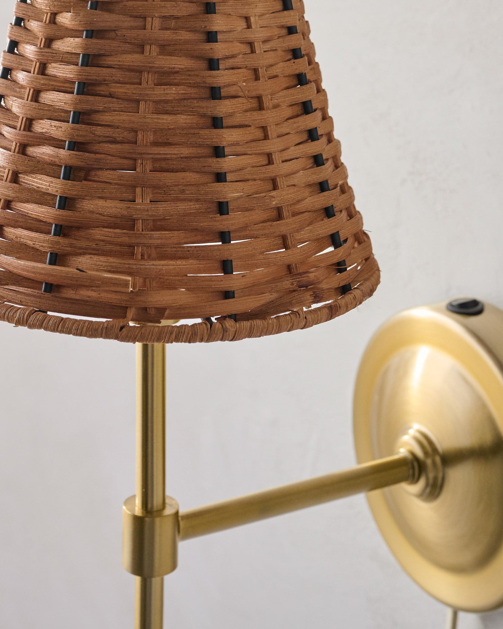 Rattan Plug-In Wall Sconce - Image 4