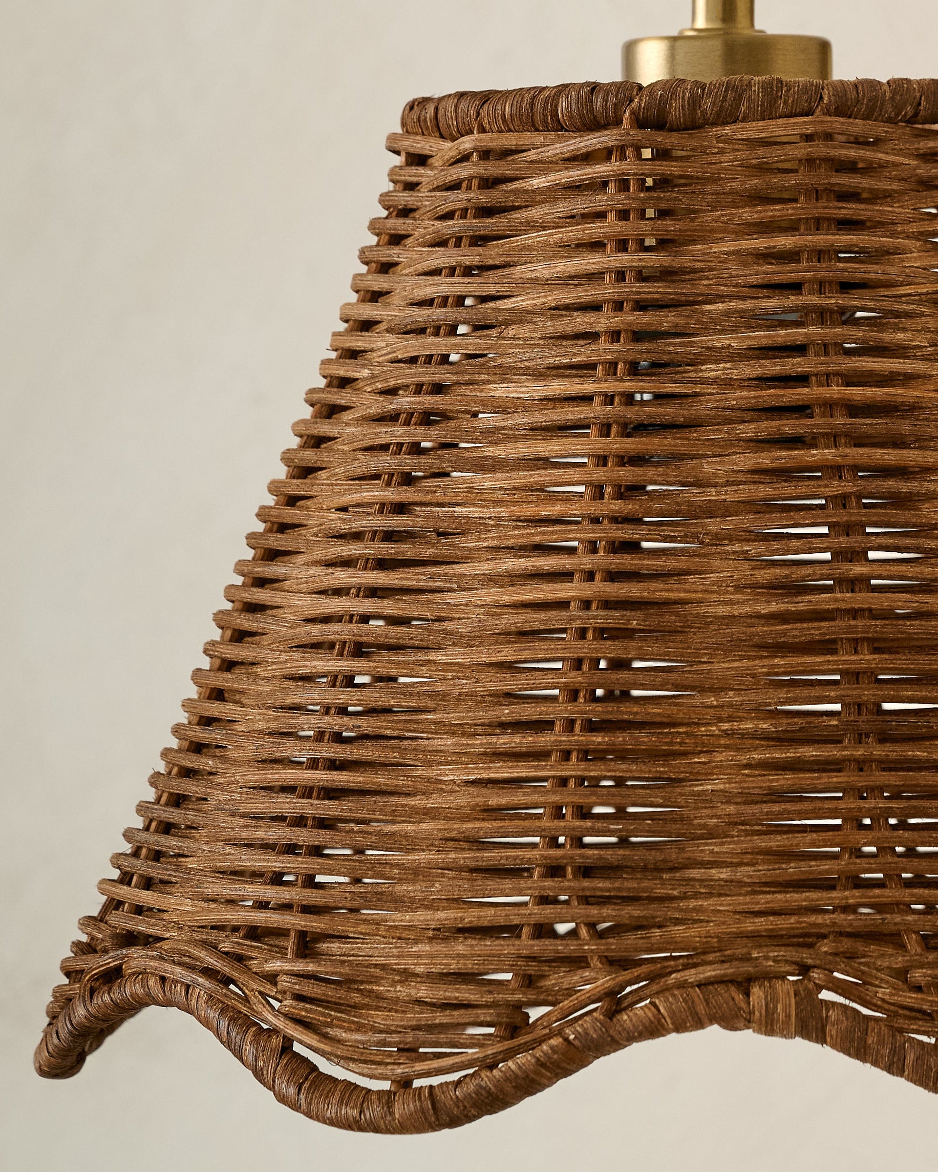 Lucinda Rattan Scallop Wired Sconce - Image 3