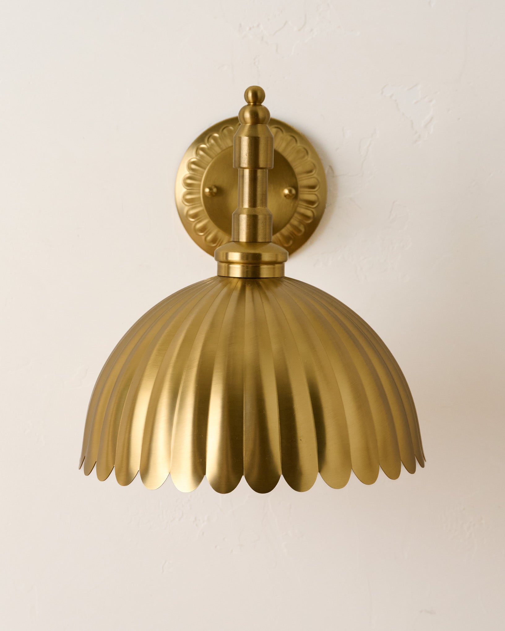 Callan Fluted Brass Wired Sconce - Image 3