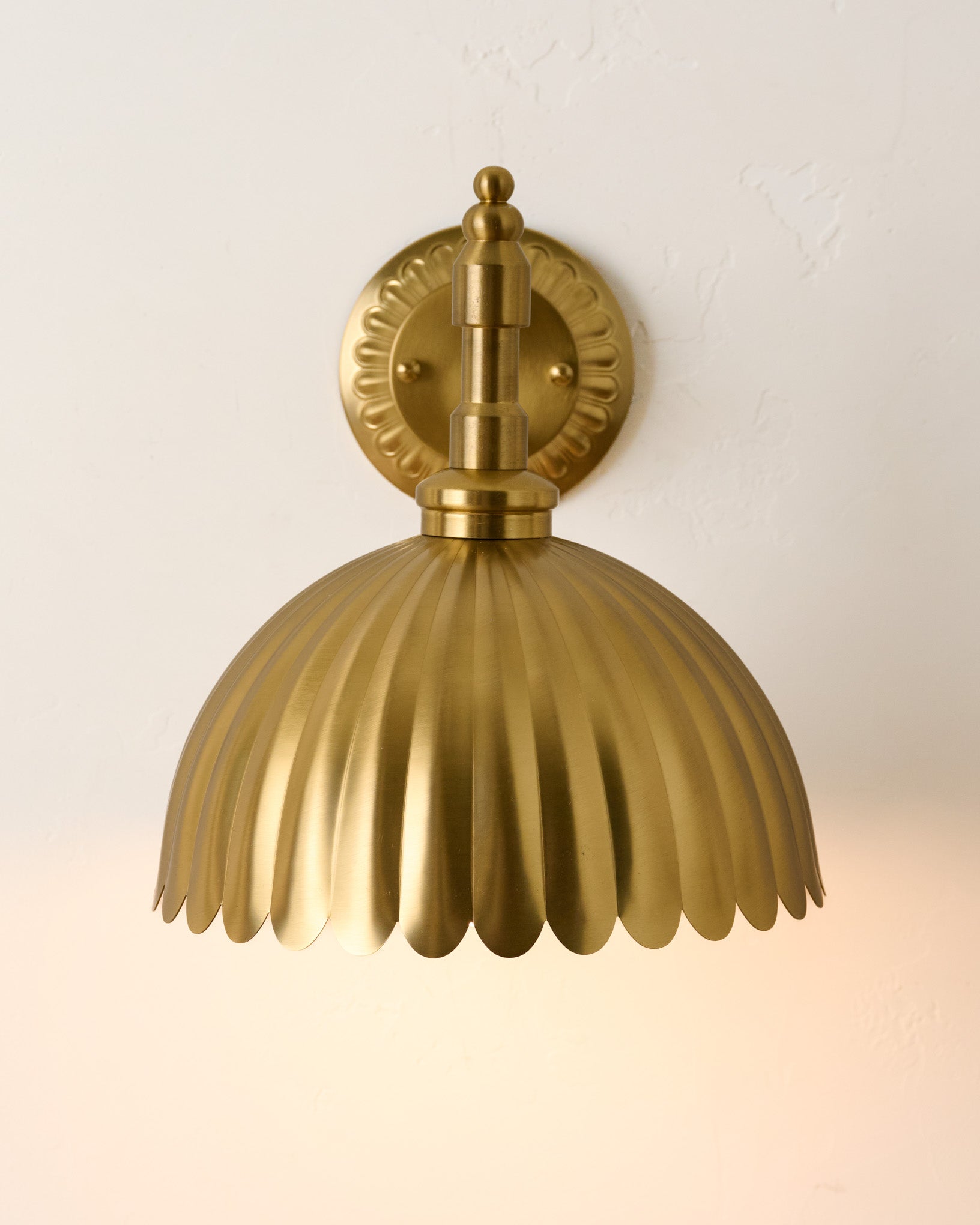Callan Fluted Brass Wired Sconce - Image 2