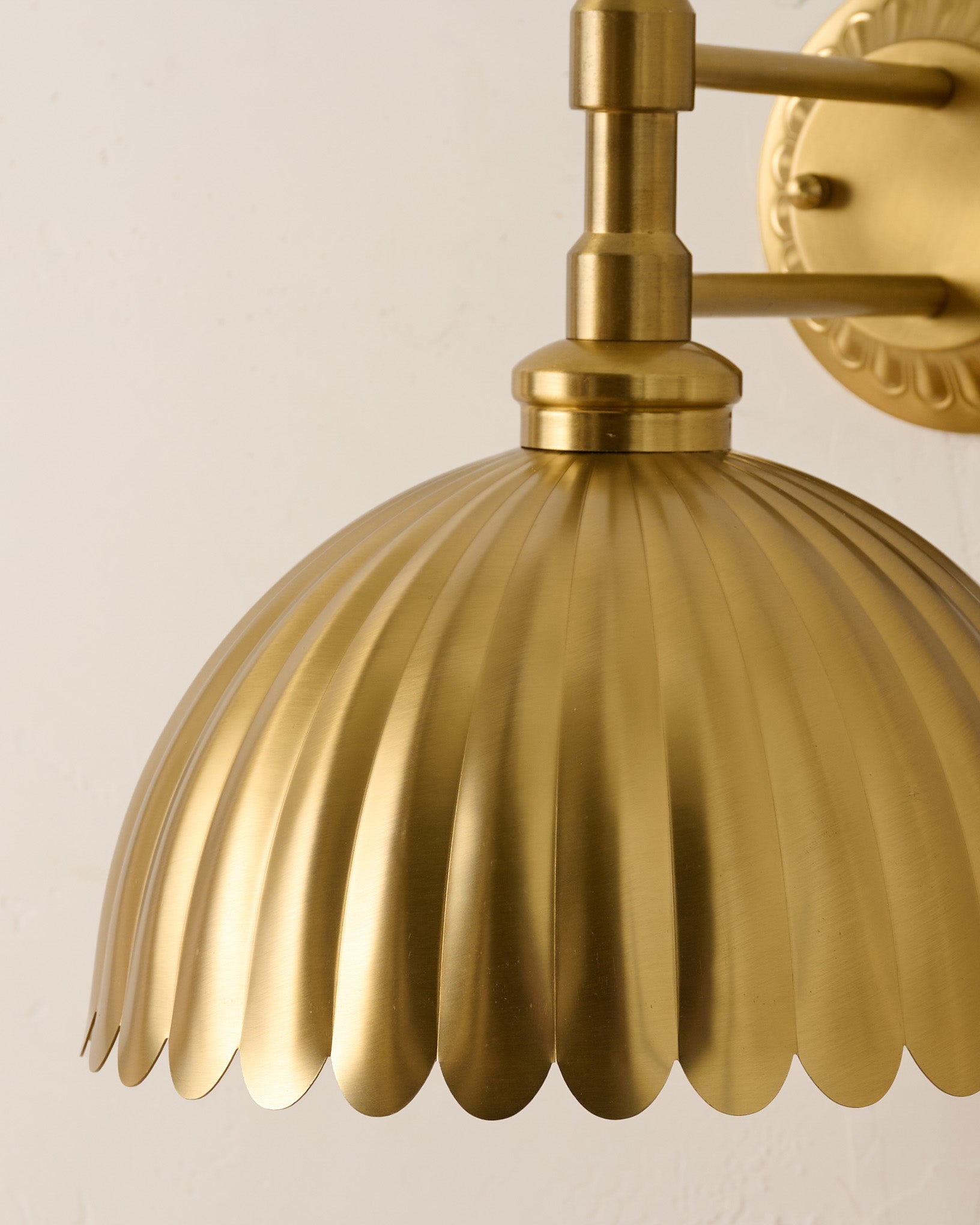Callan Fluted Brass Wired Sconce - Image 4
