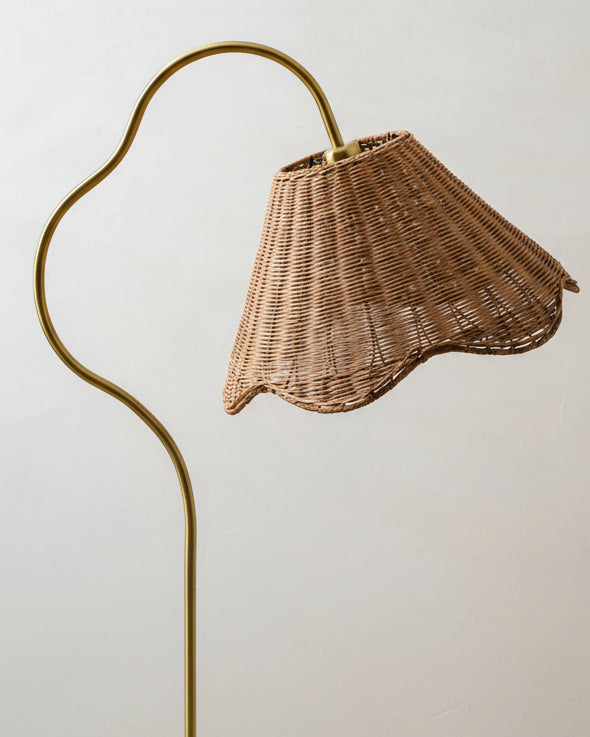 Lucinda Rattan Scallop Floor Lamp - Image 2