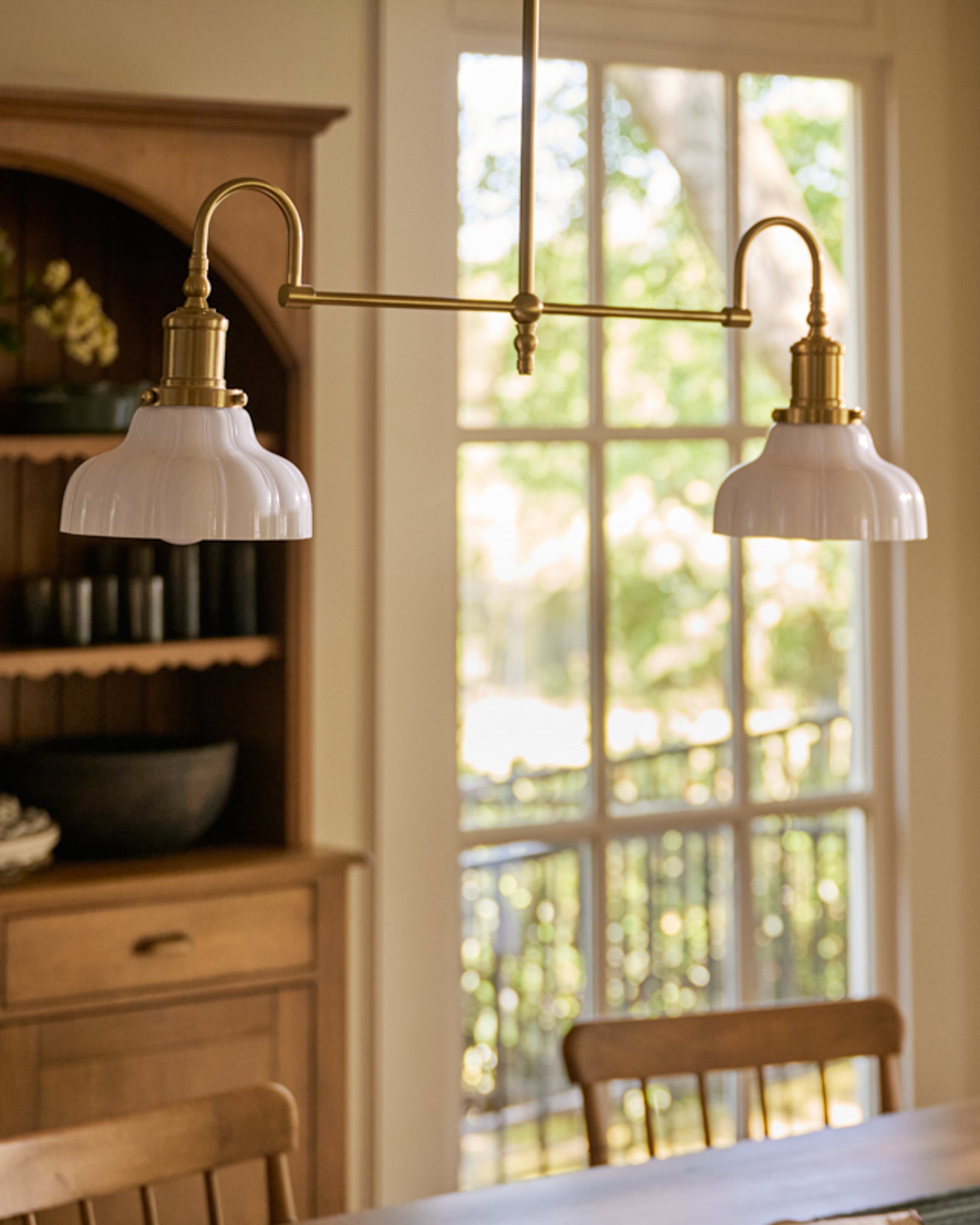 Polly Milk Glass Chandelier - Image 3