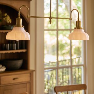 Polly Milk Glass Chandelier
