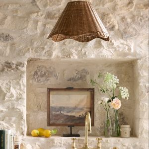 Lucinda Rattan Scallop Pendant (14-17)