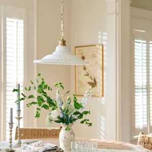 Marjorie Milk Glass Pendant (9-16.5)